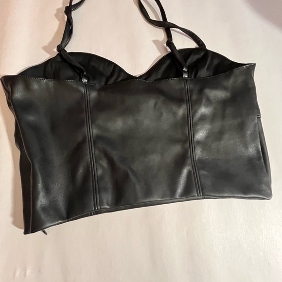 Forever 21 black bustier goth corset whimsigoth halter spaghetti strap. Large - Picture 2 of 12